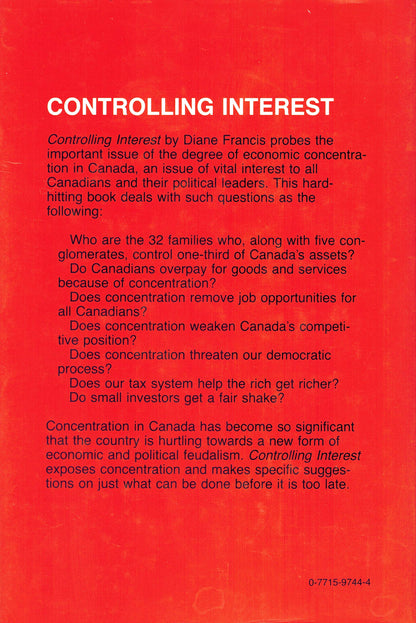 Controlling interest: Who owns Canada? [Hardcover] Francis, Diane