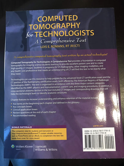 Computed Tomography For Technologists A Comprehensive Text